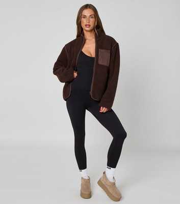 Urban Bliss Dark Brown Fleece Jacket