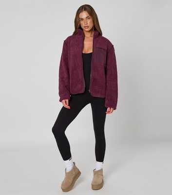 Urban Bliss Dark Burgundy Fleece Jacket