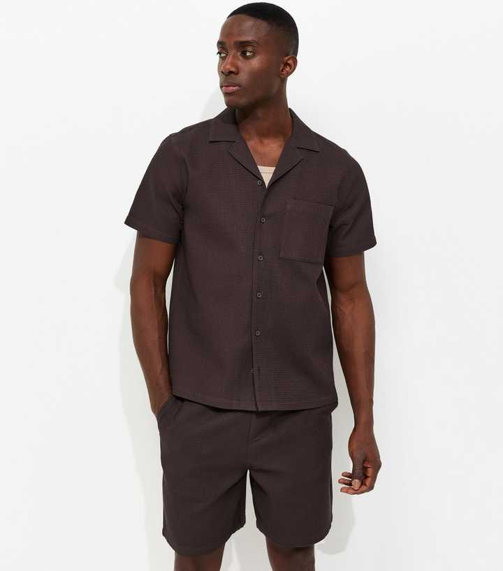 Dark Brown Regular Waffle Shirt
