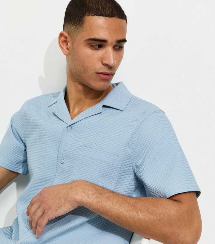Light Blue Regular Waffle Shirt