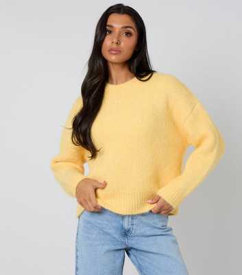 Urban Bliss Light Yellow Brushed Knit Relaxed Jumper