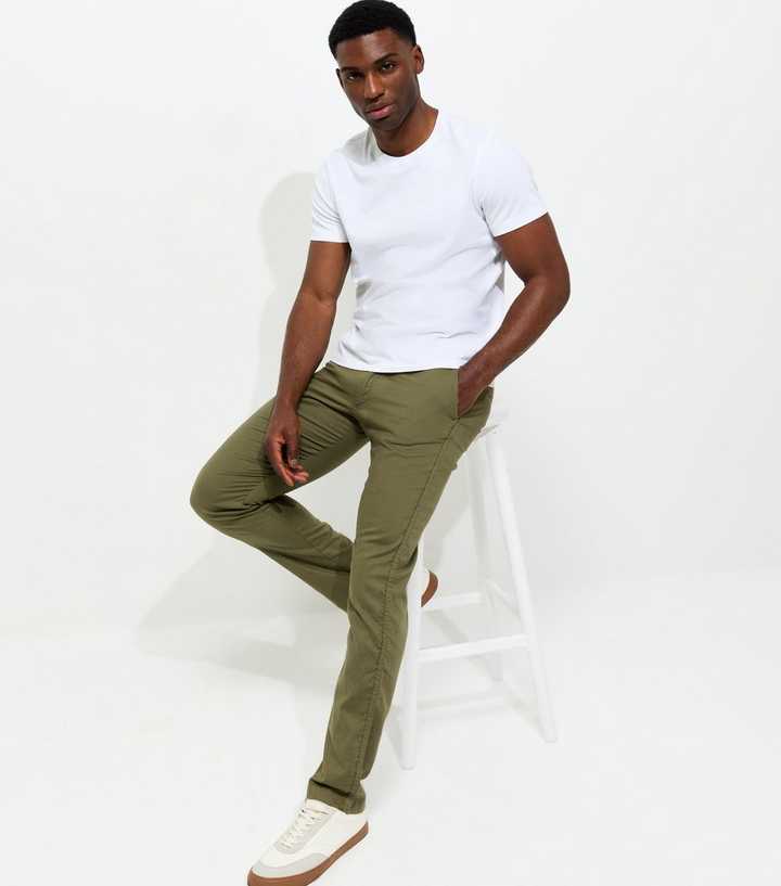 Jack & Jones Regular Cotton Rich Dark Green Slim Drawstring Trousers
