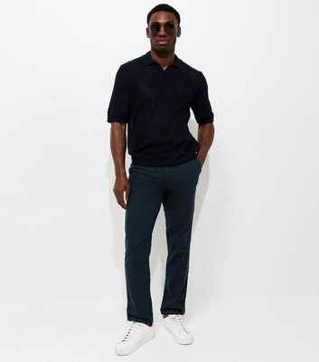 Jack & Jones Regular Cotton Navy Slim Drawstring Trousers