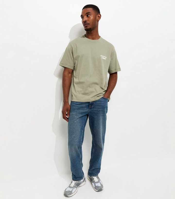 Jack & Jones Light Khaki Relaxed Originals Studio Logo T-Shirt