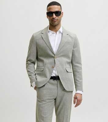 Jack & Jones Light Khaki Regular Cotton-Linen Blazer