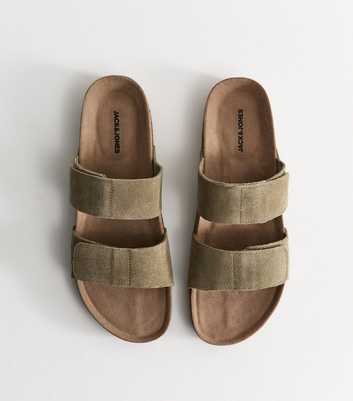 Jack and Jones Real Suede Brown Sandals