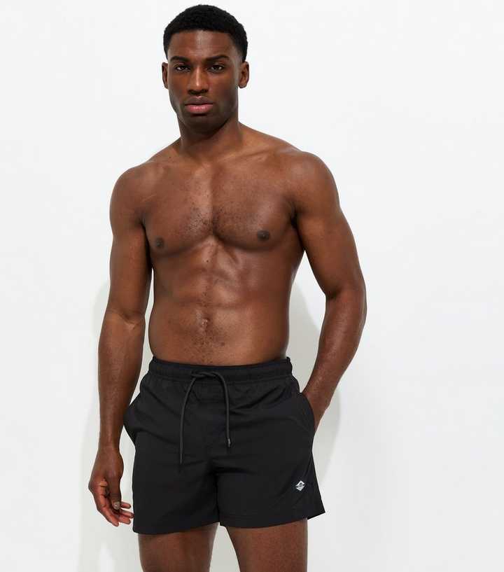 Jack & Jones Black Regular Drawstring Swim Shorts