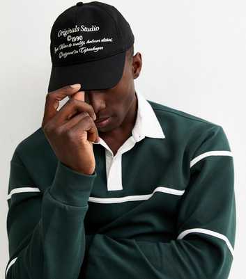 Jack & Jones Black Embroidered Cap