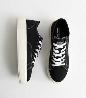 Jack & Jones Black Contrast Trim Canvas Trainers