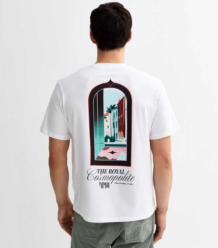 Jack & Jones White Slogan Print Crew Neck T-Shirt