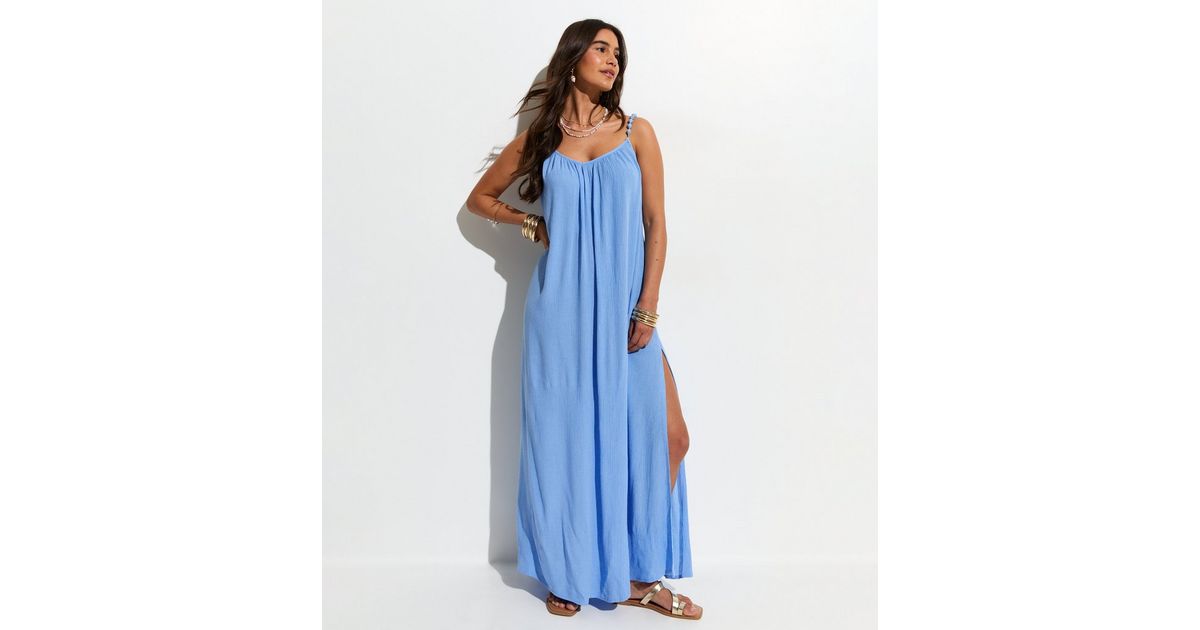 chinese dress ladies Crinkle Textured Tie Back Smocked Waist Maxi Dress  Stylish LeNese Boutique