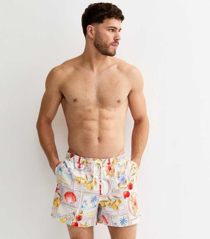 Multicoloured Regular Mediterranean Swim Shorts
