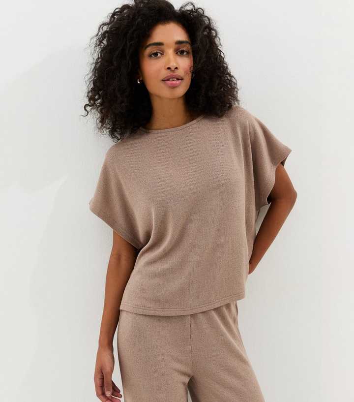 Dark Mink Textured Soft Touch T-Shirt