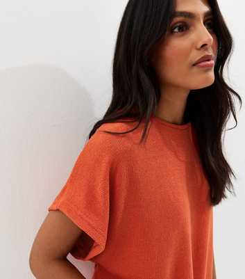 Bright Orange Textured Soft Touch T-Shirt