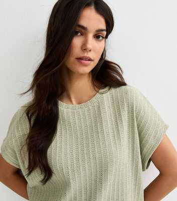 Light Green Textured Soft Touch Top