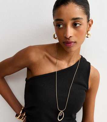 Black Textured One Shoulder Top