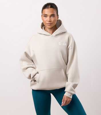 Gym King Womens Light Grey Inspire Oversized Hoodie