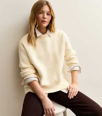 Cream Chunky Oversized Jumper