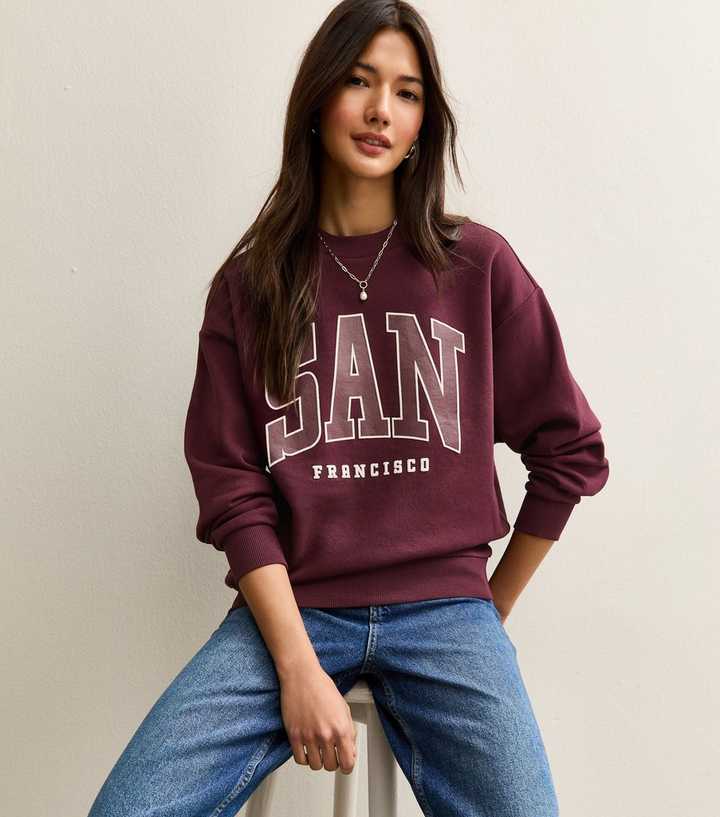 Dark Burgundy San Francisco Logo Sweatshirt
