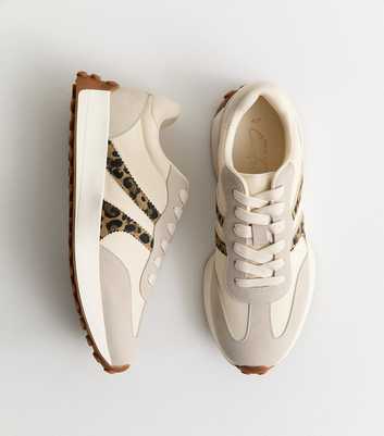 Stone Faux Suede Side Stripe Sporty Trainers