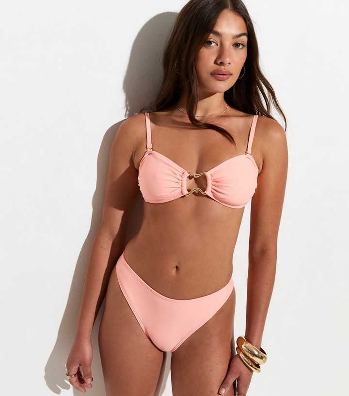 Black High Leg Hipster Bikini Bottoms