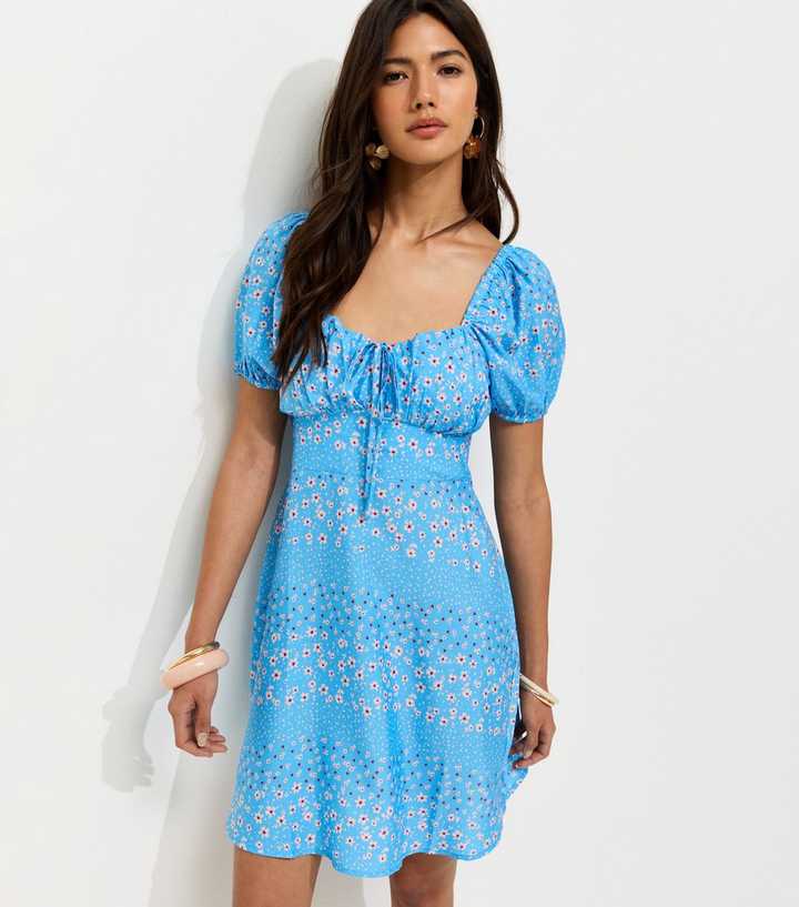 princess polly baby blue dress Daisy Street Milkmaid Mini Dress