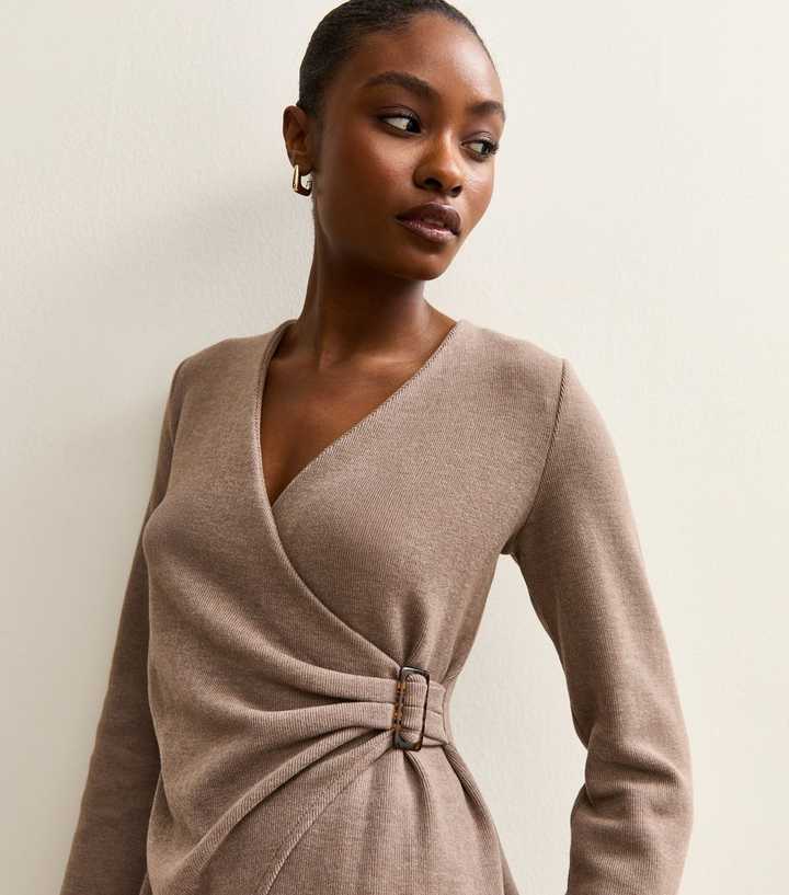 Mink Soft Touch Wrap Effect Top