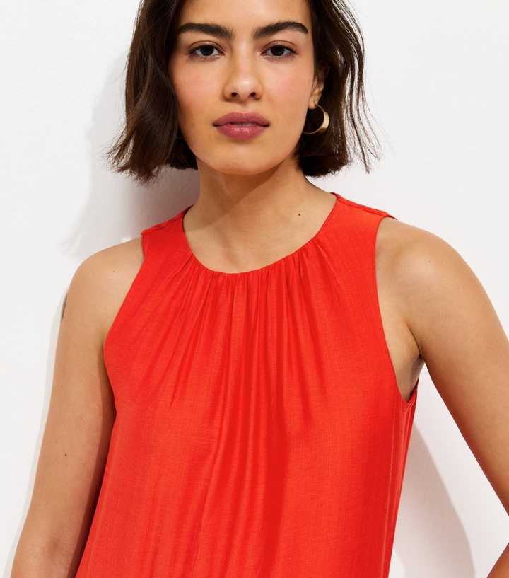 knee length dresses for ladies Women's Fit & Flared Orange Dress – Purvaja main image 0