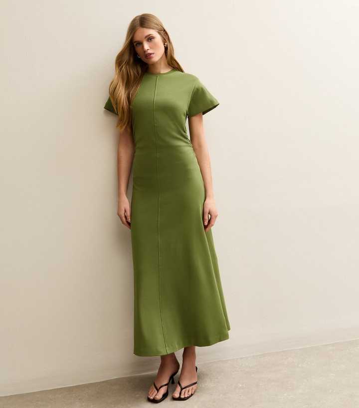 sweetheart neckline maxi dress in sage green Heavy Hearted Satin Maxi Dress main image 0