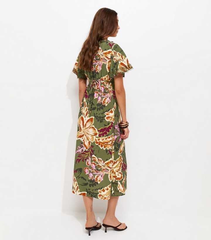 chinese dress ladies Lace Trim Midi Dress main image 0