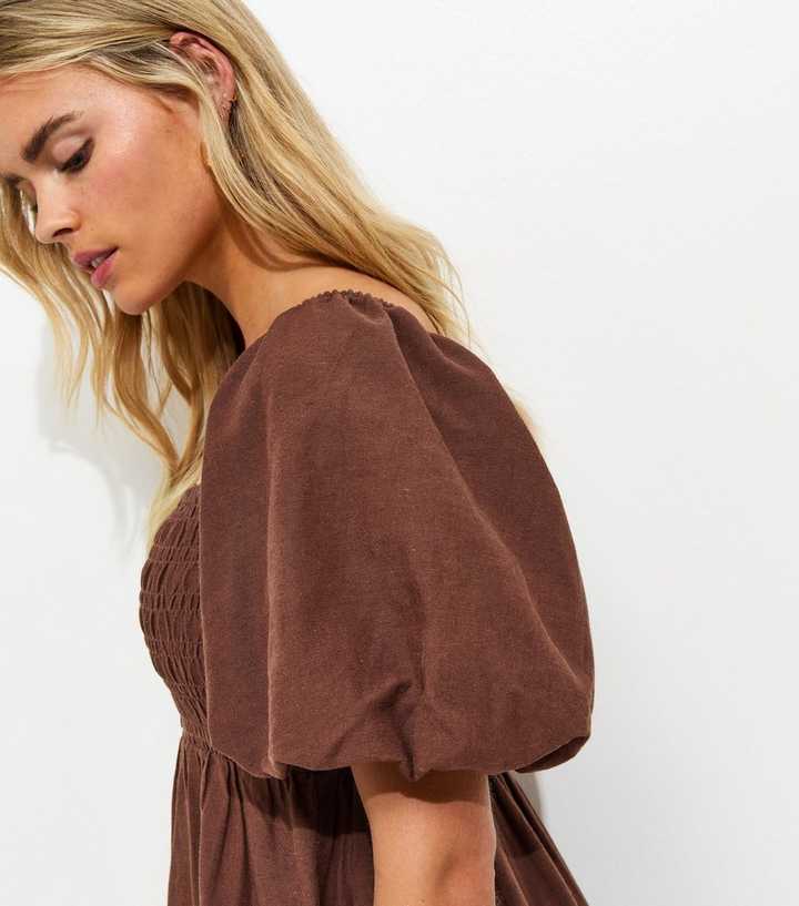 brown button dress Rihoas Women's Bodycon Button-Front Sweater Dress, Brown / M main image 1