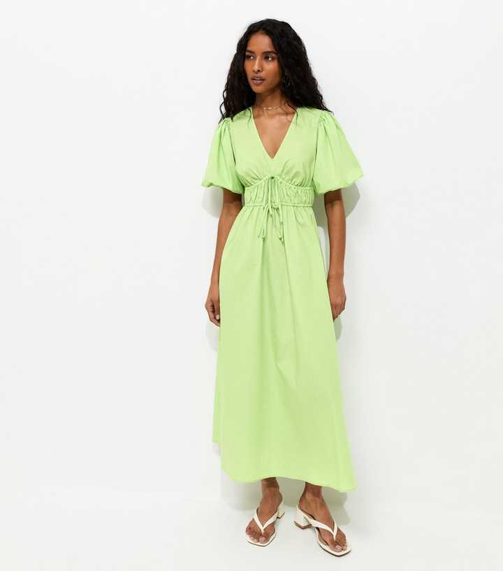forest green wrap dress ALLIE