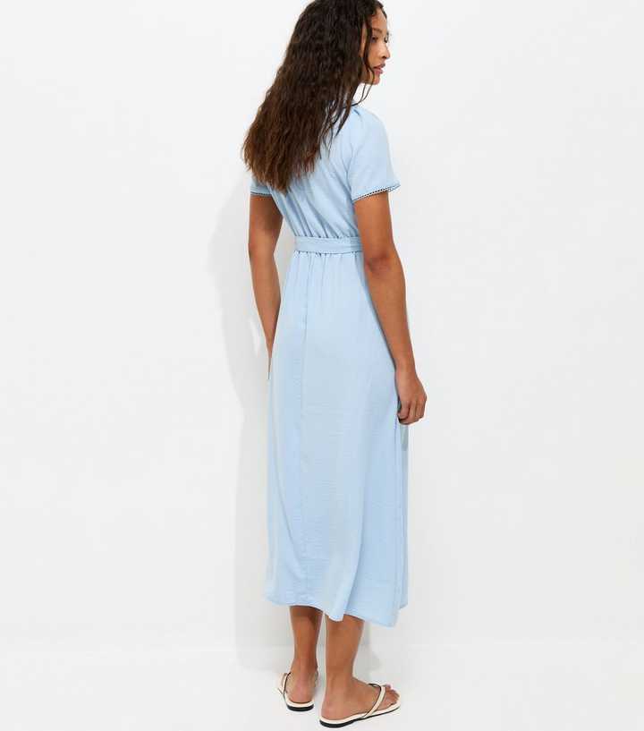 knee length dresses for ladies Think About It Light Blue Midi Dress, Small - The Mint Julep Boutique