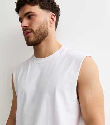 White Oversized Cotton Tank Top