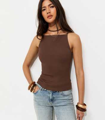 Dark Brown Thin Strap Vest