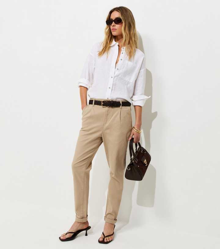 Stone Slim Leg Chino Trousers