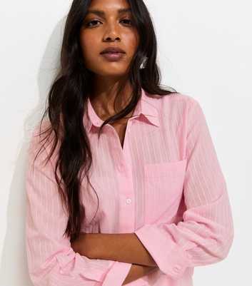 Pink Stripe Long Sleeve Shirt