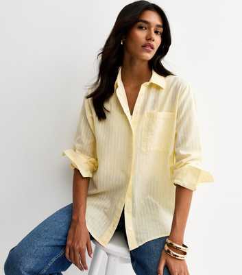 Light Yellow Stripe Long Sleeve Shirt