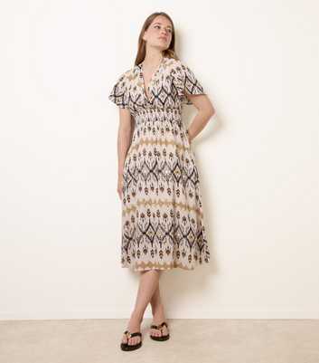 Blue Vanilla Stone Sequin Embellished Wrap Midi Dress