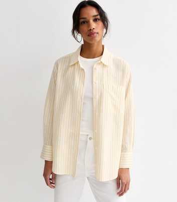Yellow Striped Cotton Shirt