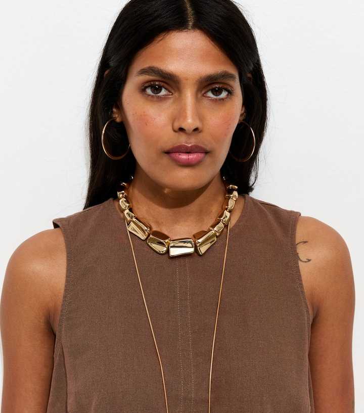 Brown Linen Blend Sleeveless Top