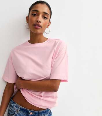 Light Pink Cotton Oversized T-Shirt