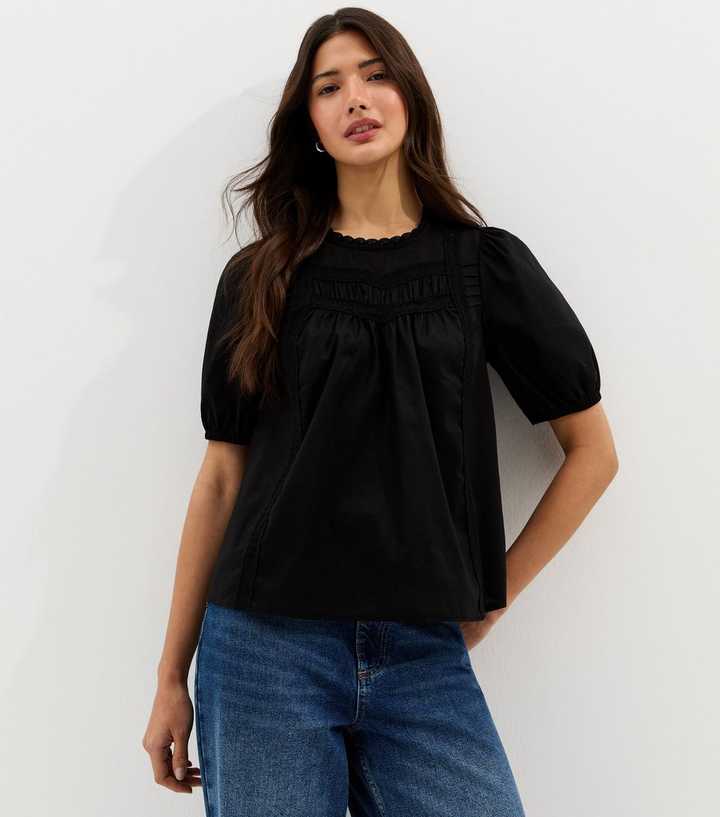 Black Trimmed Blouse