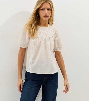 White Trimmed Blouse