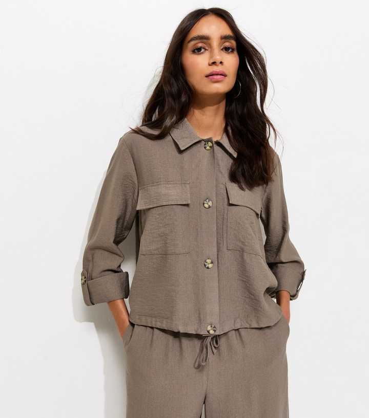 Brown Flap Pocket Shirt