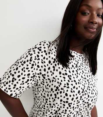 Curves Cream Leopard Print T-Shirt