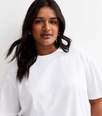 Curves White Oversized T-Shirt