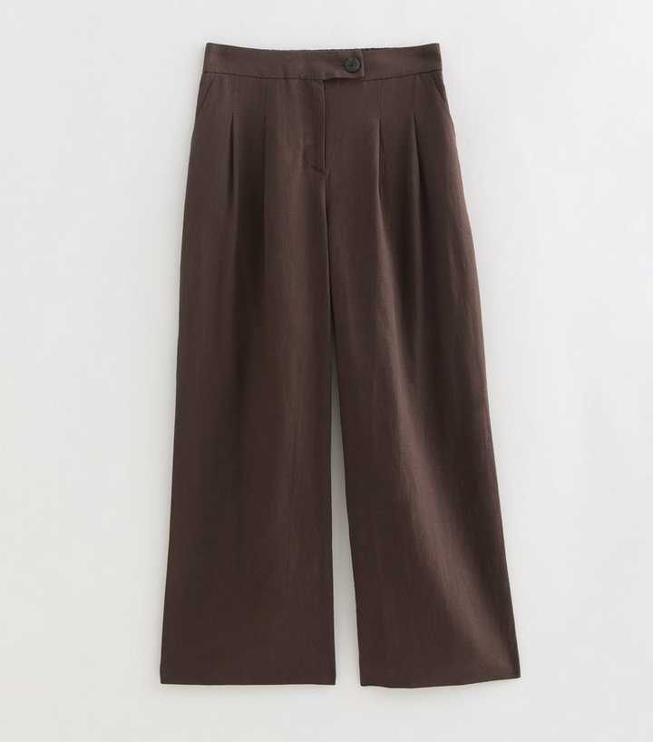 Petite Light Yellow Linen Rich Tailored Trousers