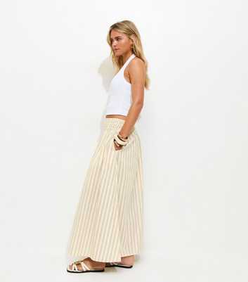 Petite Yellow Striped Circle Skirt