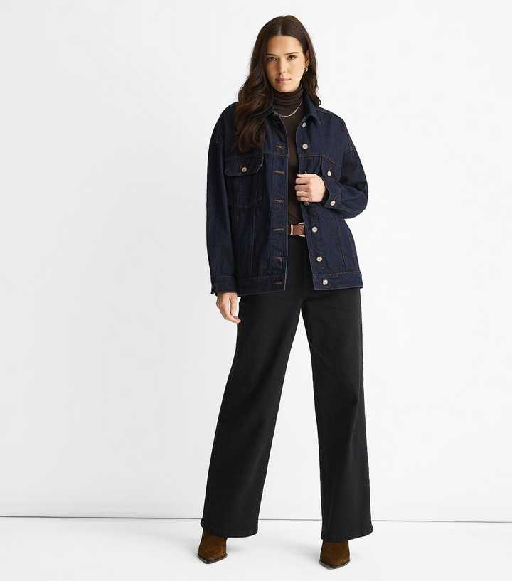 Gini London Dark Blue Denim Trucker Jacket